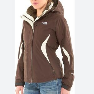 The North Face Brown and White Ski Jacket